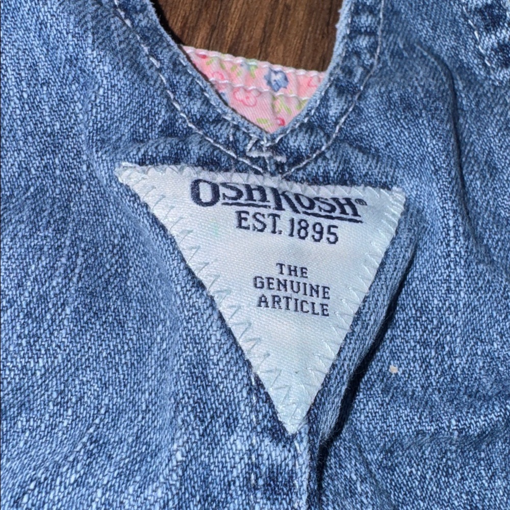 Vintage Y2K Oshkosh Denim Skirtall Baby 18 Months - Picture 5 of 6